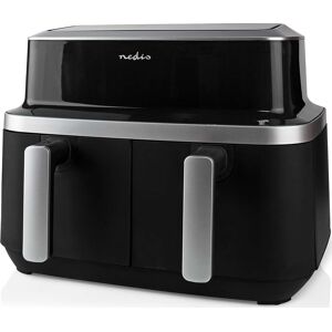 Nedis Hot Air Fryer, 2 X 4.2 Liter, Sort