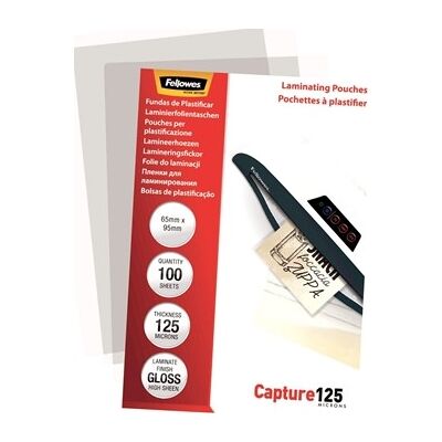 Fellowes Capture 125 Mic 65x95 Mm Lamineringslomme Fellowes Capture 125 Mic 65x95 Mm Lamineringslomme