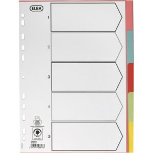 Elba Oxford Faneblad A4   Karton   5 Faner