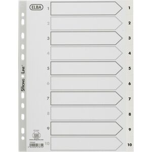 Bantex Oxford Register A4   Plast   Hvid   1-10