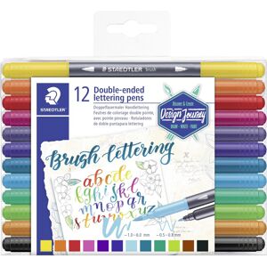 Staedtler Dj Duo Penseltusser   12 Farver