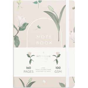 Burde Deluxe Notesbog   A5   Linjeret   Floral