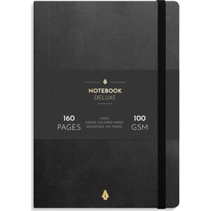 Burde Deluxe Notesbog   A5   Linjeret   Black