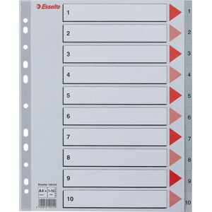 Esselte Maxi Register   A4   Plast   Grå   1-10