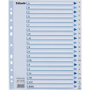 Esselte Maxi Register   A4   Plast   Hvid   A-Å