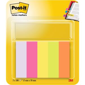 Post-It Indexfaner   15x50 Mm   5 Farver