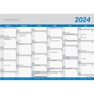 Mayland 2024 Kontorkalender   Klassisk   A4