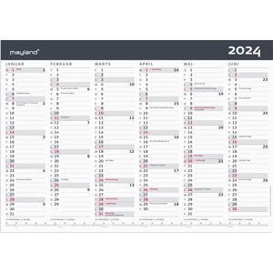 Mayland 2024 Kontorkalender   Moderne   A3