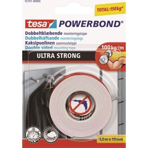 Tesa Powerbond U.S. Monteringstape   19mm X 1,5m