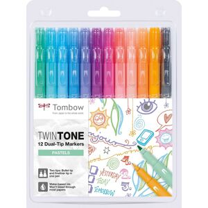 Tombow Twintone Markere   Pastel   12 Stk.