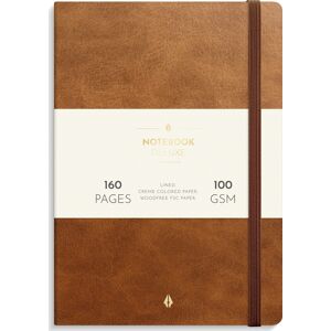 Burde Deluxe Notesbog   A5   Linjeret   Brown