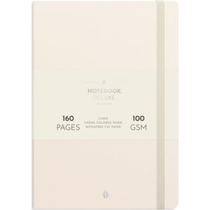 Burde Deluxe Notesbog   A5   Linjeret   Beige