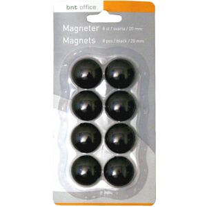 Office Magneter Til Whiteboard 20mm. 8 Stk, Sort Office Magneter Til Whiteboard 20mm. 8 Stk, Sort