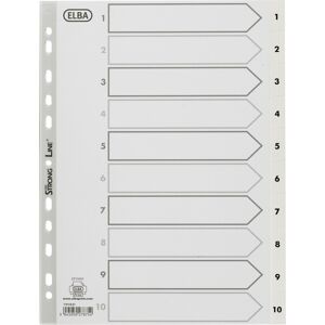 Bantex Oxford Register A4 Plast Hvid 1-10 Bantex Oxford Register A4 Plast Hvid 1-10