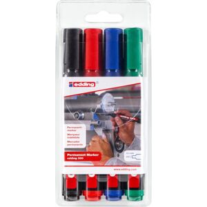 Edding 300 Permanent Marker 4 Farver Edding 300 Permanent Marker 4 Farver