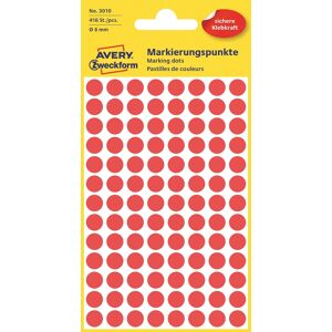 Avery Etiket Farvedots Ø8 Mm Rød 416 Stk. Avery Etiket Farvedots Ø8 Mm Rød 416 Stk.