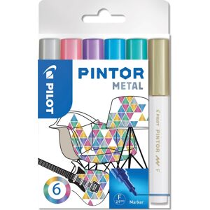 Pilot Pintor Marker F Metallic 6 Farver Pilot Pintor Marker F Metallic 6 Farver