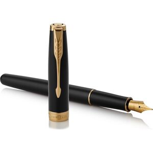 Parker Sonnet Black Lacquer Gt Fyldepen M Parker Sonnet Black Lacquer Gt Fyldepen M