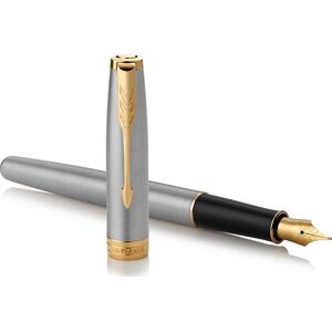 Parker Sonnet Stainless Steel Gt Fyldepen M Parker Sonnet Stainless Steel Gt Fyldepen M