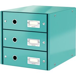 Leitz Click & Store Skuffekabinet 3 Rum Isblå Leitz Click & Store Skuffekabinet 3 Rum Isblå
