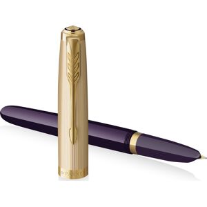 Parker 51 Deluxe Plum Gt Fyldepen F Parker 51 Deluxe Plum Gt Fyldepen F
