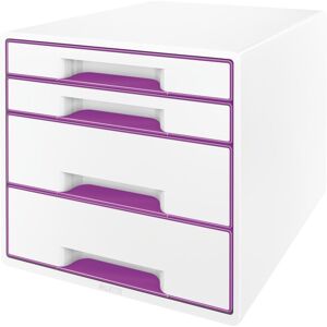 Leitz Wow Skuffekabinet 4 Rum Hvid/lilla Leitz Wow Skuffekabinet 4 Rum Hvid/lilla