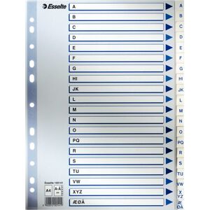 Esselte Register A4 Plast Hvid A-Å Esselte Register A4 Plast Hvid A-Å