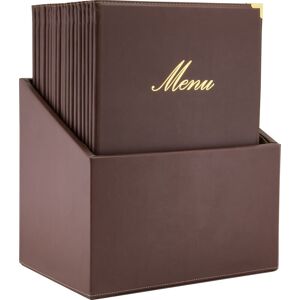 Securit Classic Menukort A4 Brun 20 Stk. Securit Classic Menukort A4 Brun 20 Stk.