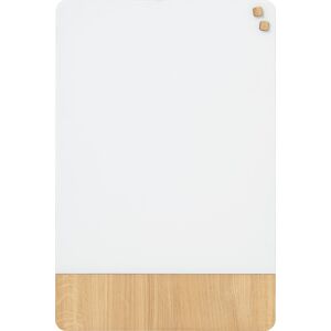 Naga Glassboard Tavle M. Oak Veneer 60x80 Cm, Hvid Naga Glassboard Tavle M. Oak Veneer 60x80 Cm, Hvid