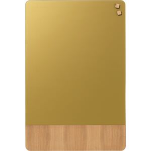 Naga Glassboard Tavle M. Oak Veneer 60x80 Cm, Guld Naga Glassboard Tavle M. Oak Veneer 60x80 Cm, Guld