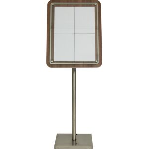 Securit Informationsdisplay M/ Stander 4xa4,Valnød Securit Informationsdisplay M/ Stander 4xa4,Valnød