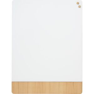Naga Magnetisk Glastavle 90x120 Cm., Hvid/egefiner Naga Magnetisk Glastavle 90x120 Cm., Hvid/egefiner
