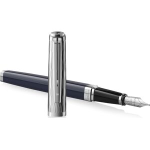 Waterman Exception Metal & Blue Ct Fyldepen M Waterman Exception Metal & Blue Ct Fyldepen M