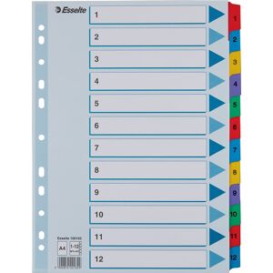 Esselte Mylar Register A4 Karton 1-12 Esselte Mylar Register A4 Karton 1-12