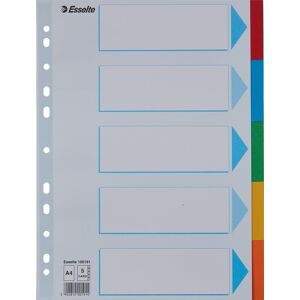 Esselte Faneblad A4 Karton 5 Faner Esselte Faneblad A4 Karton 5 Faner