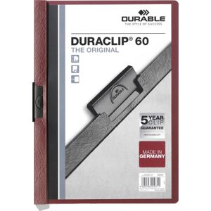 Durable Duraclip 60 Clipmappe A4 Mørkerød Durable Duraclip 60 Clipmappe A4 Mørkerød