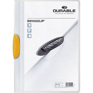 Durable Swingclip Clipmappe A4 Gul Durable Swingclip Clipmappe A4 Gul