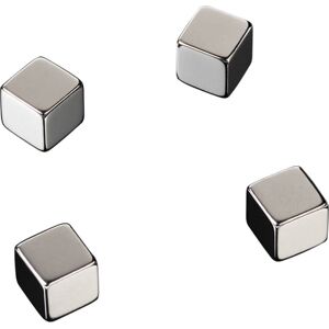 Naga Super Stærke Kube Magneter, 4 Stk., Stål Naga Super Stærke Kube Magneter, 4 Stk., Stål