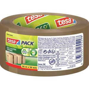 Tesa Eco&ultra; Strong Pakketape, 50mm X 66m, Brun Tesa Eco&ultra; Strong Pakketape, 50mm X 66m, Brun