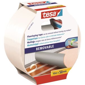 Tesa Tæppetape, Aftagelig, 50mm X 10m Tesa Tæppetape, Aftagelig, 50mm X 10m