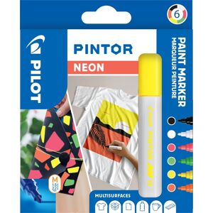 Pilot Pintor Marker M Neon 6 Farver Pilot Pintor Marker M Neon 6 Farver