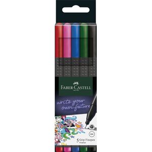 Faber-Castell Grip Fineliner 5 Farver Faber-Castell Grip Fineliner 5 Farver