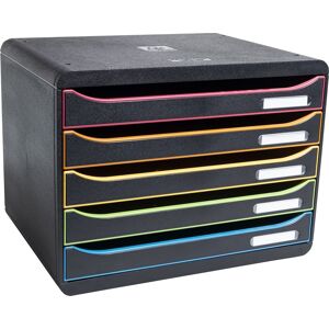 Exacompta Big-Box+ Skuffekabinet, H, 5, Sort/hq. Exacompta Big-Box+ Skuffekabinet, H, 5, Sort/hq.