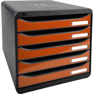 Exacompta Big-Box+ Skuffekabinet, Sort/g. Orange Exacompta Big-Box+ Skuffekabinet, Sort/g. Orange