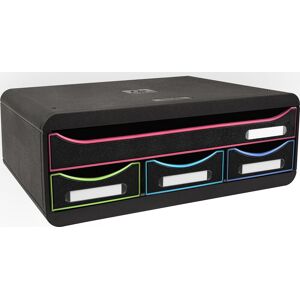 Exacompta Toolbox Skuffekabinet, 4, Sort/harlequin Exacompta Toolbox Skuffekabinet, 4, Sort/harlequin