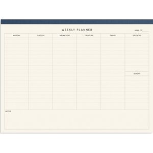 Burde Weekly Planner Kalenderblok Burde Weekly Planner Kalenderblok
