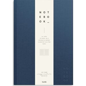 Burde Notesbog, Tekstil, A4, Linjeret, Dark Blue Burde Notesbog, Tekstil, A4, Linjeret, Dark Blue