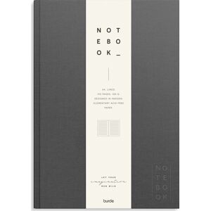 Burde Notesbog, Tekstil, A4, Linjeret, Dark Grey Burde Notesbog, Tekstil, A4, Linjeret, Dark Grey