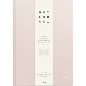 Burde Notesbog, Tekstil, A4, Linjeret, Pink Burde Notesbog, Tekstil, A4, Linjeret, Pink