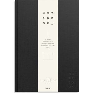 Burde Notesbog, Tekstil, A4, Blank, Black Burde Notesbog, Tekstil, A4, Blank, Black